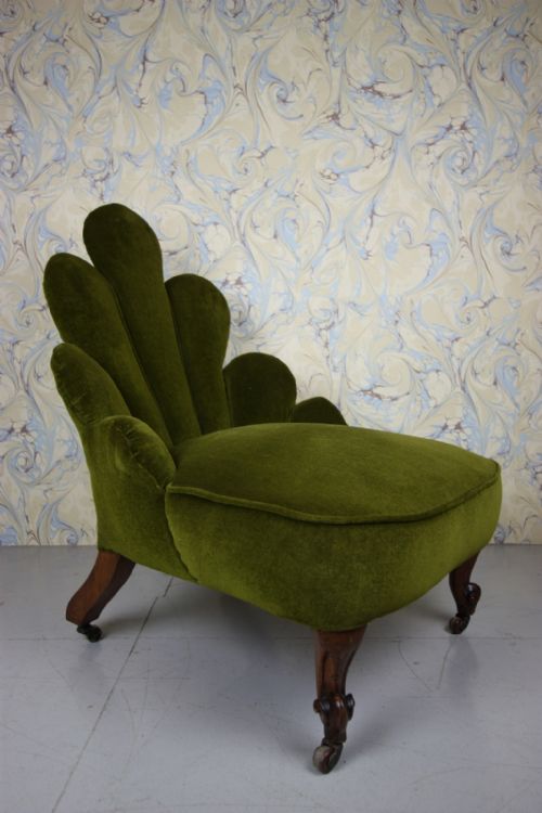 William IV English Antique Shell Shaped Armchair.