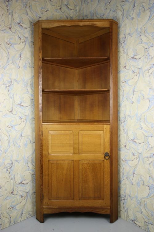 1930'S Oak Corner Cupboard by Reynolds & Retailed by Heals.