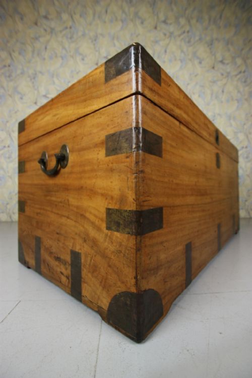 19th Century Antique Camphor Wood Trunk.