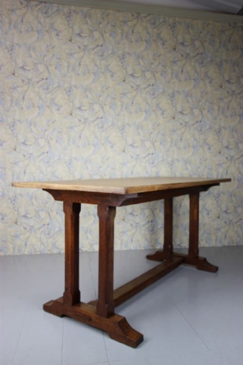 Heals 1920'S Oak Refectory Dining Table.