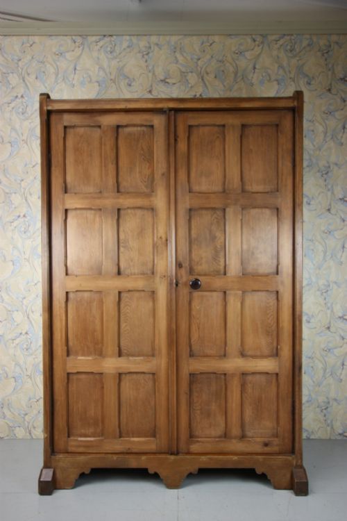 19th Century English Antique Pine Cupboard.