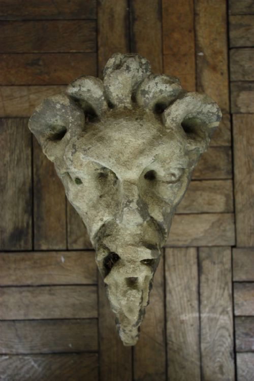 Large 18th Century Antique Stone Keystone Head.