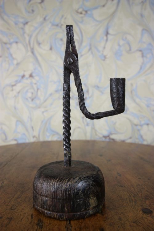 English 18th Century Antique Rush Light.