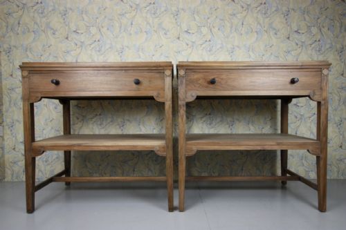 Pair of Walnut Antique Buffet Table by Bath Cabinet Makers.