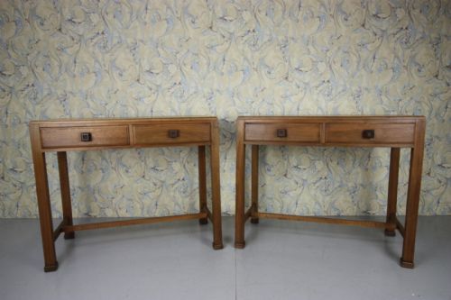 Pair of 30'S Walnut Tables / Desks by Waring & Gillows