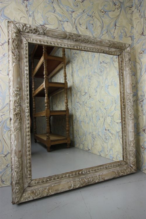 Georgian Antique Carved Pine Mirror.