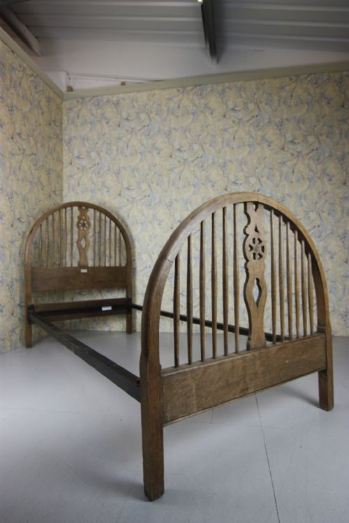 Heals 1920'S Oak 'Cottage' Single Bed .