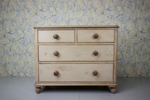 English 19th Century Antique Chest in Original Paint.