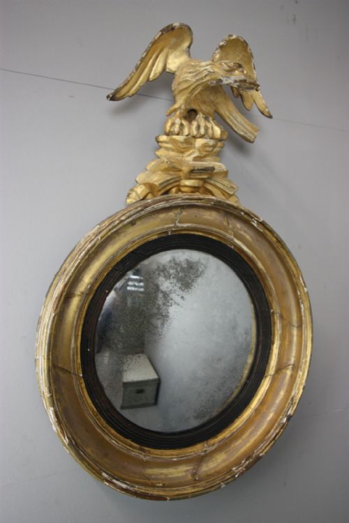 Georgian Antique Gilt Convex with Carved Eagle.