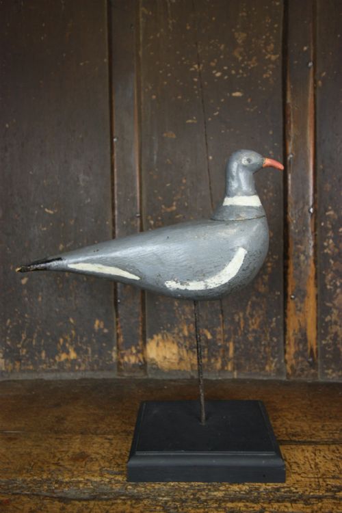 English 19th Century Antique Decoy Pigeon.