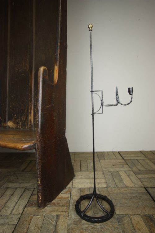18th Century British Antique Floor Standing Rush Light.