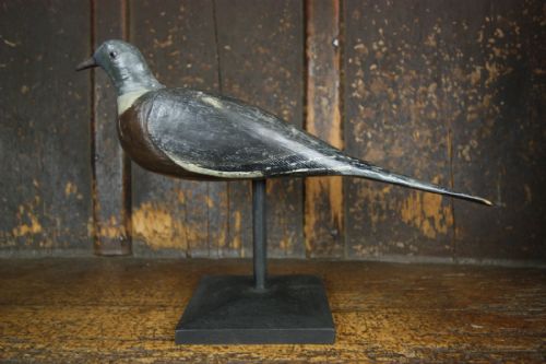 Original English Antique Decoy Pigeon.