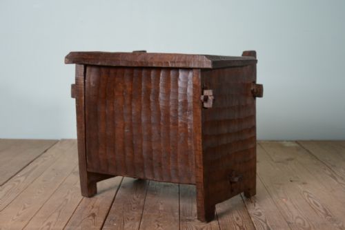 Himalayan Antique Adzed Coffer.