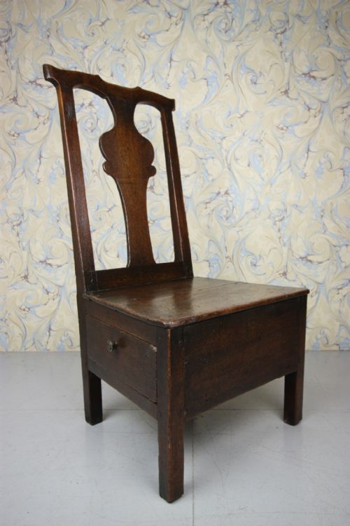 English 18th Century Antique Oak Side Chair