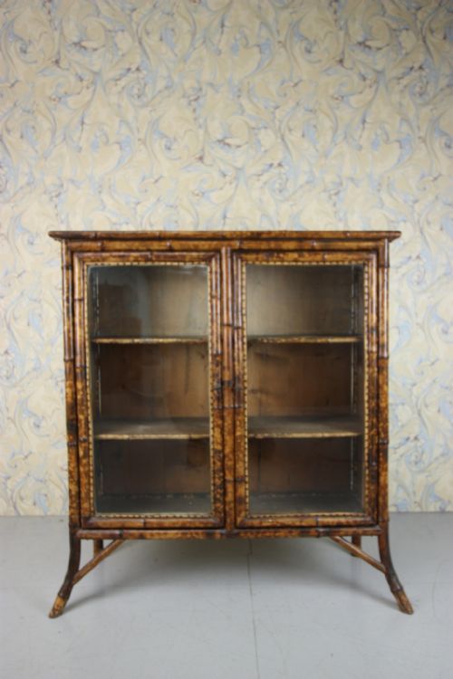 19th Century Antique Bamboo Bookcase.