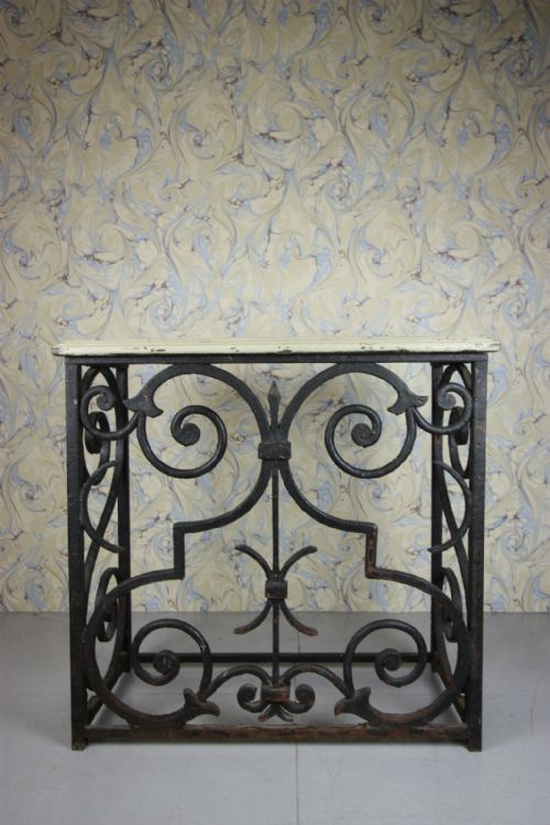 Early 19th Century Antique Wrought Iron Console Table.