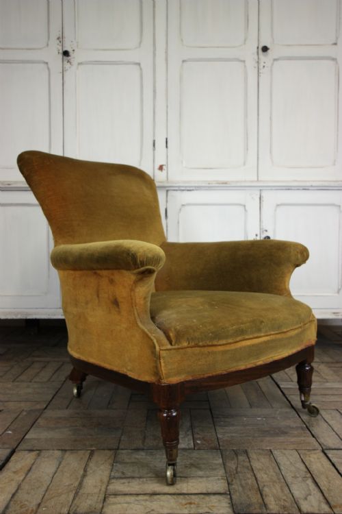 William IV Large Antique Upholstered Armchair.