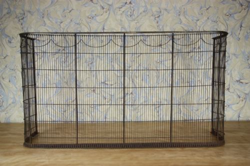 19th Century Brass Top Antique Fire Guard.