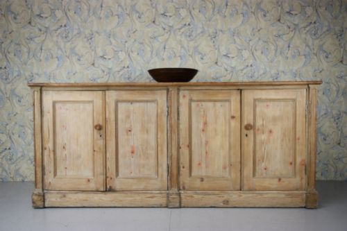 English 19th Century Antique Pine Cupboard Base.