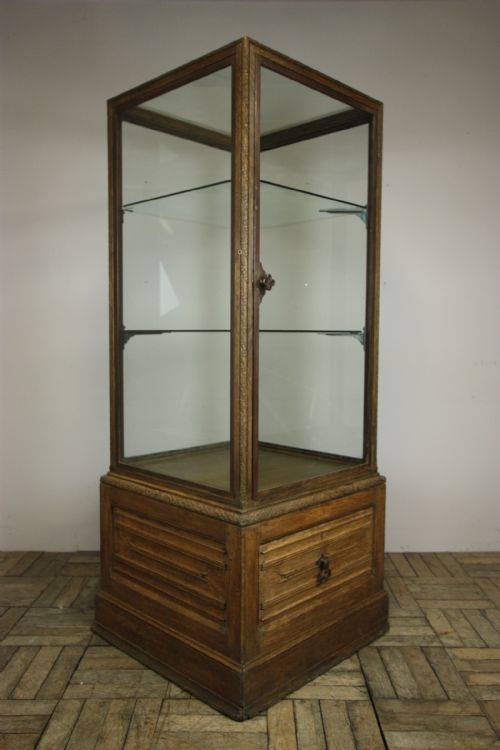 Rare Liberty's of London Antique Oak Display Cabinet.