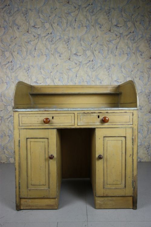 Irish Antique Washstand in Original Paint & Decorations.