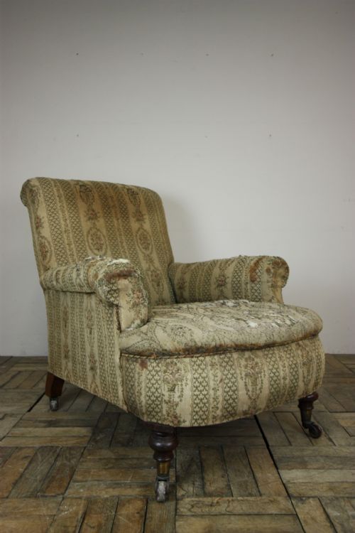 19th Century Deep Seated Antique Armchair.