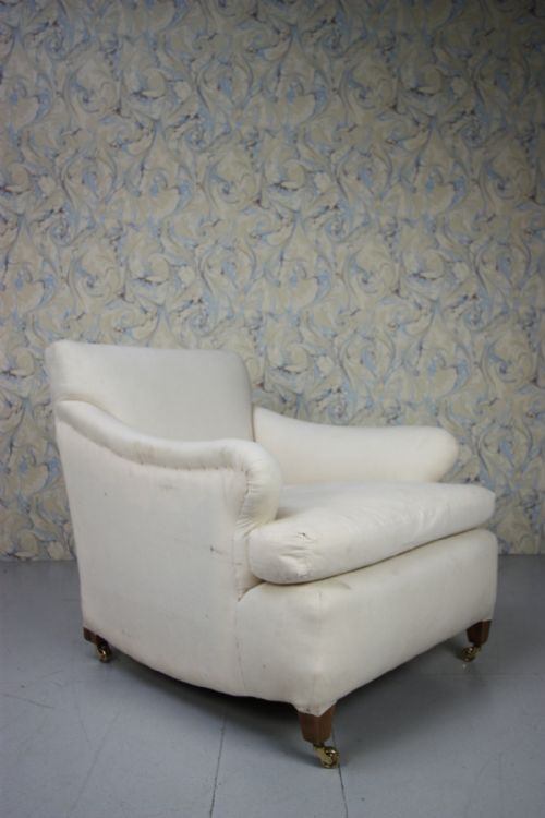 Deep Seated Edwardian Antique Armchair.