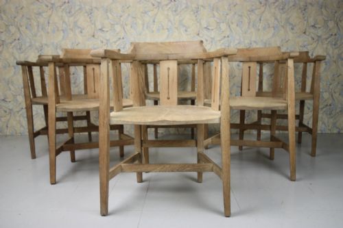 Set of Six Liberty's of London Antique Captains Chairs.