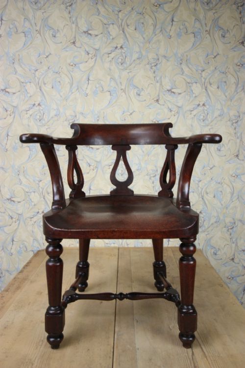 19th Century Antique Mahogany Desk Chair.