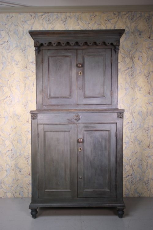 Blue 19th Century Welsh Antique Cupboard.
