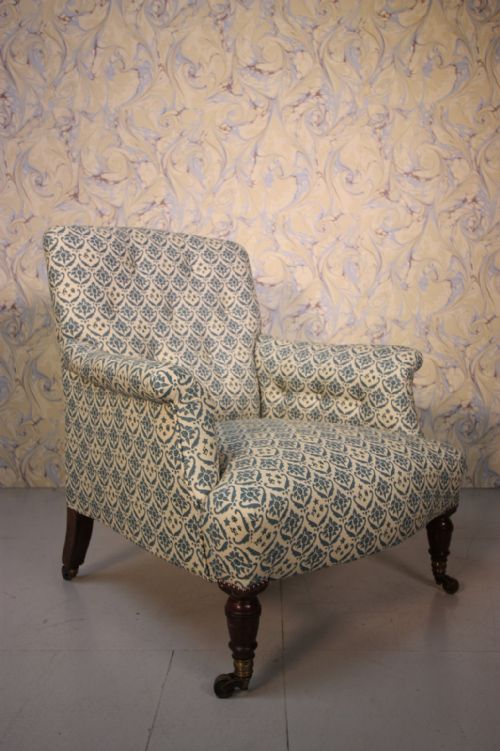 19th Century Antique Armchair by Howard & Sons London.