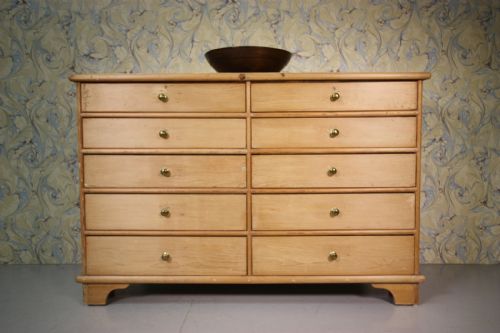English 19th Century Antique Pine Flight of Drawers.
