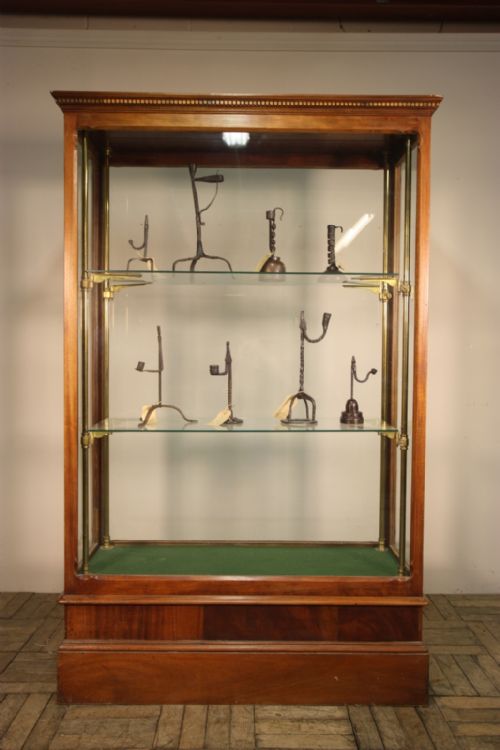 Tall 19th Century English Antique Shop Display Case.