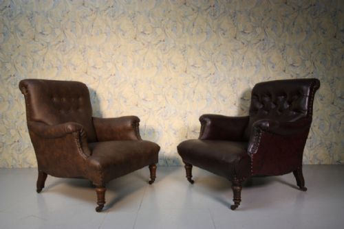 Pair of English Antique Armchairs.