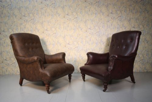 Pair of English Antique Armchairs.
