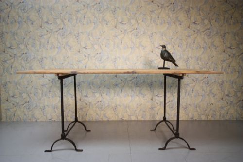 19th Century Antique & Pine Trestle Dining Table.