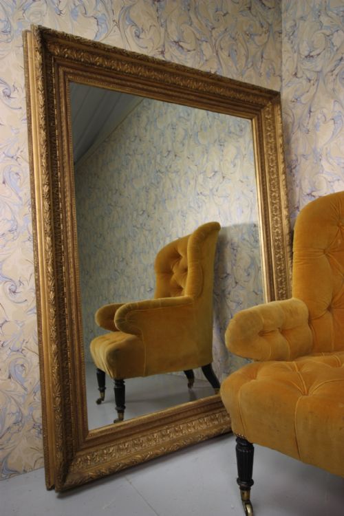 Large English Antique Gilt Mirror.
