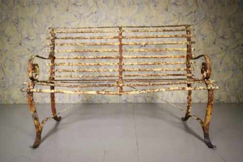 English Antique Iron Garden Seat