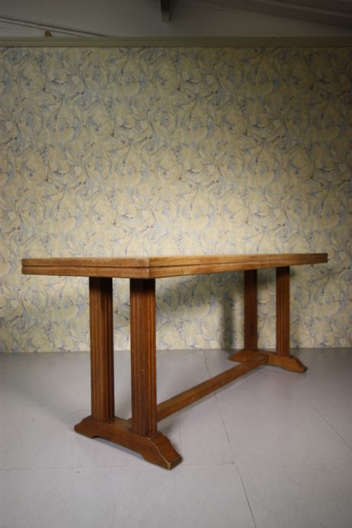 1920'S English Oak Refectory Dining Table.