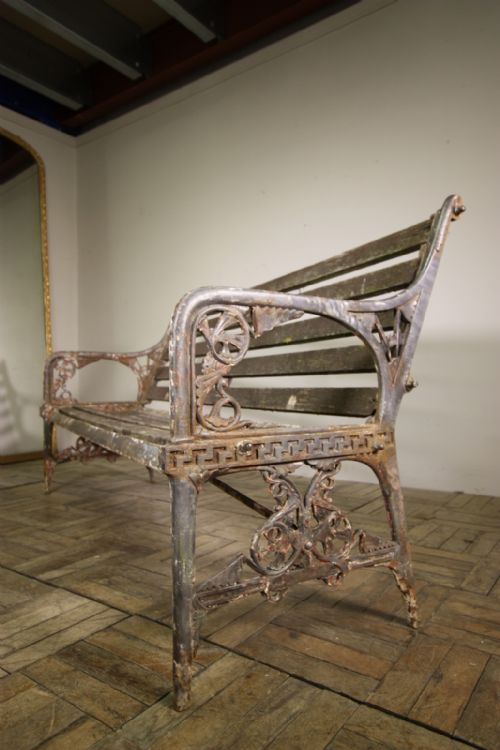 Christopher Dresser Antique Garden Bench by Coalbrookdale.