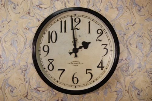 Large 1930'S London Maker Factory Clock.