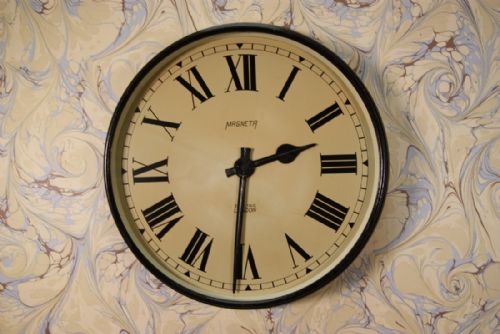 Large 1930'S Magneta Factory Clock.
