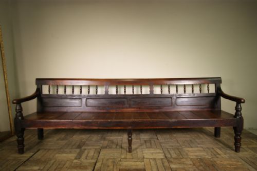 A Superb Georgian Antique Pine Hall Bench.