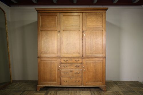 18th Century English Antique Oak Housekeepers Cupboard.