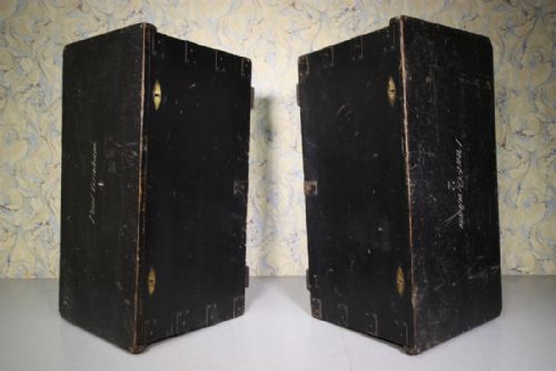 Pair of 19th Century Army & Navy Pine Boxes.