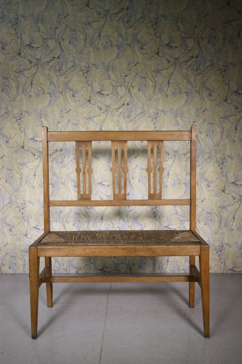 Beautiful 19th Century Antique Birchwood Seat.