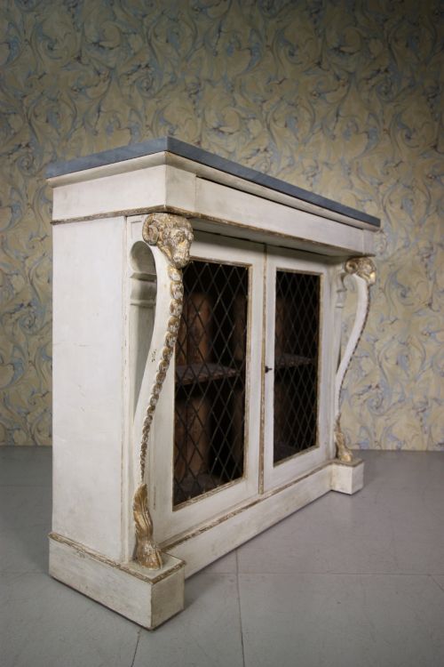 William IV English Antique Rams Head Cabinet.