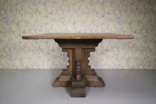 19th Century Antique Parquetry Oak Centre Table.