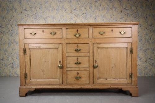 Super Georgian Antique Pine Dresser Base.