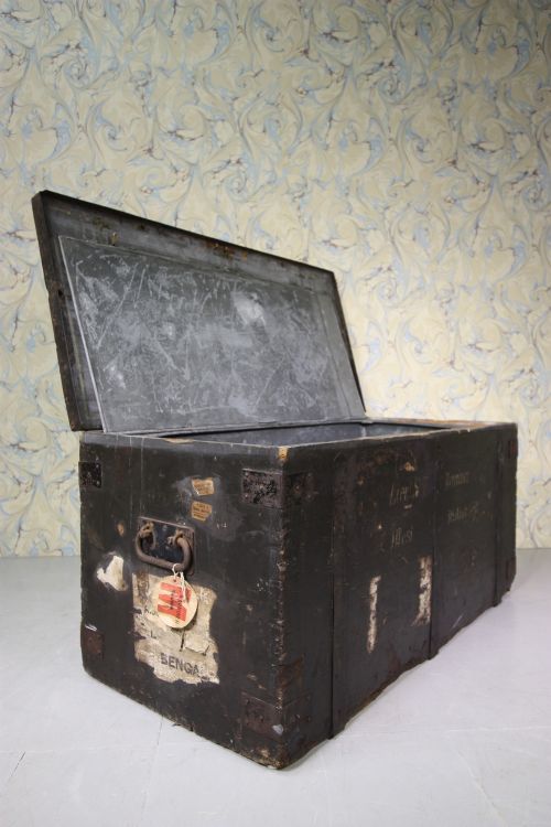 19th Century English Military Campaign Box with Liner.